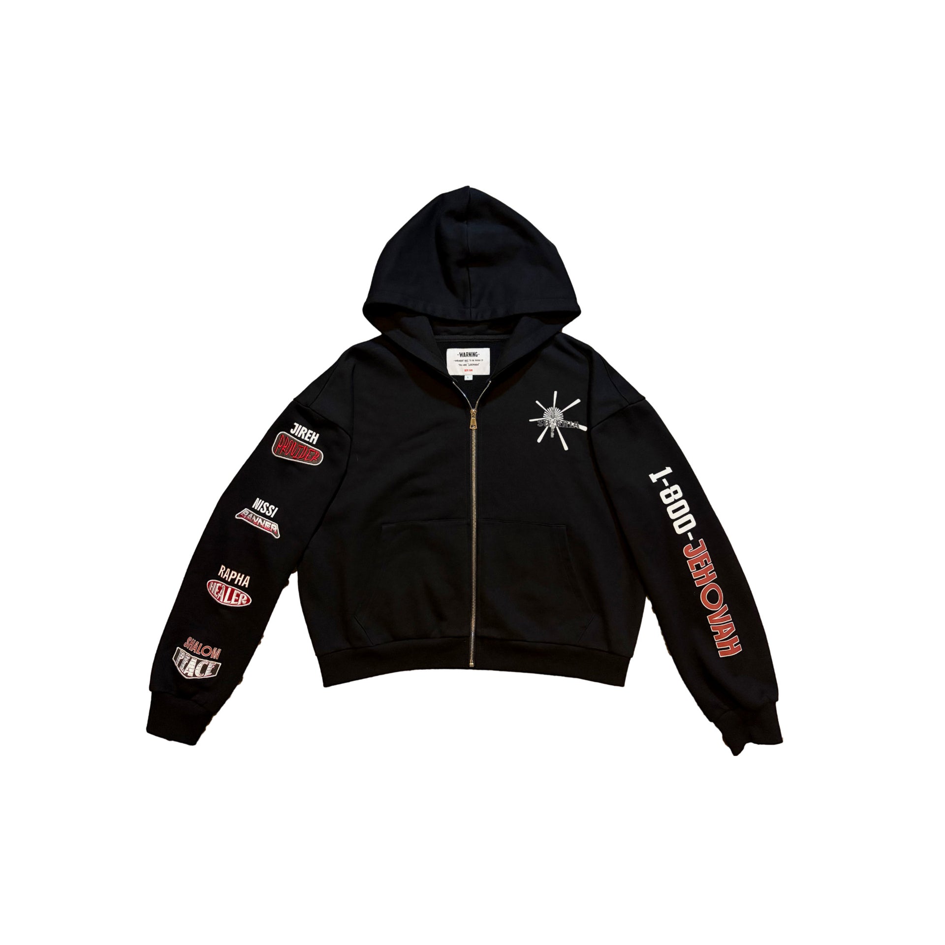 JEHOVAH ZIP UP (BLACK)
